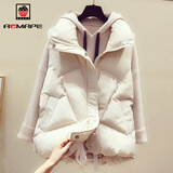 AEMAPE羽绒棉马甲秋冬季外穿背心2025女马甲新款学生洋气坎肩韩版外套 米白色 L 【建议105斤-120斤】