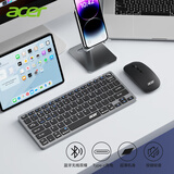 宏碁（acer）无线蓝牙键盘鼠标套装双模可充电剪刀脚键盘无线键鼠套装适用于电脑mac平板ipad手机办公键盘鼠标 OKR280-黑灰色【键鼠套装】Type-c充电 【无线2.4G+蓝牙】连接