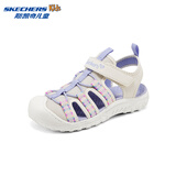 Skechers斯凯奇儿童夏季透气包头凉鞋女童软底休闲户外运动溯溪鞋303353L