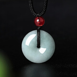 紫慕璃翡翠平安扣吊坠 玉石挂坠玉佩男女款送女友老婆 礼物 直径18mm(较小-无证书)