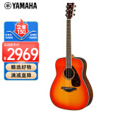 雅马哈（YAMAHA）FG830AB 原声款 实木单板初学者民谣吉他圆角吉它 41英寸秋日渐变