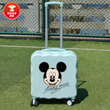 袋鼠儿童登机行李箱女小型轻便密码箱可爱卡通拉杆箱高颜值男孩旅行箱 米奇（玛卡蓝）升级单箱 18英寸 （个人出行1到2天）