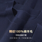 安东尼奥【可机洗&精纺100%绵羊毛】男士春秋季毛衣T恤长袖亲肤薄款打底衫