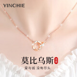 银千惠999银莫比乌斯环项链女士高级感轻奢吊坠520情人节生日礼物送女友 999足银莫比乌斯环项链+七仓配送/当次日达 玫瑰花礼盒/配首饰证书/情人节女生礼物