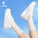 乔丹女鞋板鞋皮面运动鞋革面休闲潮流空军一号厚底增高小白鞋本命年