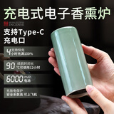 福笙堂沉香烧香炉便携手持电子熏香炉加热檀香炉车载定时调温充电品香器 【素雅手持炉-天青色】