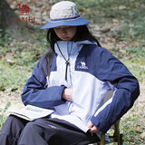骆驼户外(CAMEL)冲锋衣男女防污防水三合一两件套冲锋衣女 A23CA70126