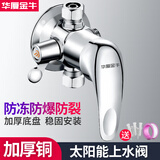 九牧王世家太阳能混水阀冷热带上水明装淋浴混合阀热水器洗澡花洒老式带开关 合金太阳能阀带开关