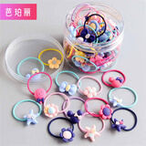 芭珀丽儿童皮筋不伤发女童头绳韩国宝宝发饰发圈扎头发橡小女孩高弹力 韩版混色20根袋装