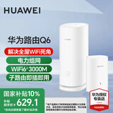 华为Q6子母路由器凌霄千兆家用电力线版分布式全屋wifi6+无线mesh组网穿墙王PLC电力猫 Q6电力版一拖一【适合3-4个房间的大平层】