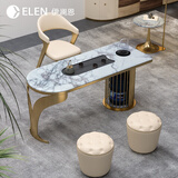 伊澜恩（Elen）茶桌法式轻奢茶桌家用阳台小茶桌大理石现代茶桌烧水壶一体小茶台 联系客服【豪宅全屋家具搭配】