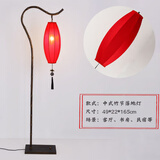 忆往昔 新中式落地灯手绘竹节灯简约现代客厅灯具复古书房琴房卧室灯饰 落地灯+中国红腰鼓灯笼