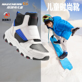 Skechers斯凯奇男女童棉鞋儿童雪地靴冬季厚实保暖中帮大童二棉鞋8701648L 男童-自然色-多彩色-NTMT 37