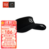 COMPRESSPORT空顶帽跑步马拉松男女遮阳帽子网球运动透气止汗防晒 【38克】轻量III 黑白