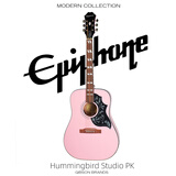 epiphone易普锋蜂鸟Hummingbird Studio PK 贝壳粉民谣电箱木吉他国产带包