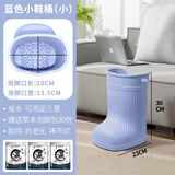 足三里泡脚桶过膝过小腿成人儿童专用足浴盆保温按摩功能EVA材质 S（蓝色，身高1.30以下）