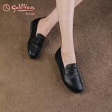 金利来（Goldlion）女鞋软皮软底妈妈单鞋深口一脚蹬平底乐福鞋女G638310038黑色38