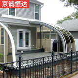 京诚恒达可折叠移动阳光房阳台庭院别墅防违建智能电动伸缩玻璃房全国定制 可折叠移动阳光房