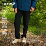 探拓（TECTOP）男软壳裤秋冬防风加绒保暖休闲长裤运动登山裤子情侣款 男款经典黑【升级款】 L