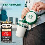 星巴克（Starbucks）WALK杯经典双饮口不锈钢桌面杯365ml咖啡杯子随行保温杯女士礼物