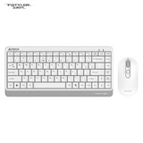 双飞燕（A4TECH）飞时代FG1120 86键无线键盘鼠标套装超薄轻音迷你小巧键盘便携办公笔记本电脑外接用 象牙白色