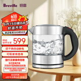 铂富（Breville） BKE395 家用电水壶 电热水壶  进口玻璃材质水壶 1L烧水壶电热壶 1L