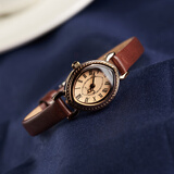聚利时（Julius） 手表女学生防水复古简约小表盘女表高中初中女生皮带女士石英表 复古【小杏运】