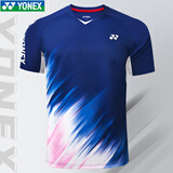 YONEX新款yonex尤尼克斯羽毛球服情侣短袖速干运动服上衣 110442BCR-牛仔藏青-男款 XL