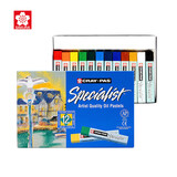 樱花（SAKURA）油画棒新年礼盒蜡笔专业艺术级12色套装方形笔杆美术生手绘涂鸦绘画画笔画家专用彩绘棒