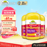 佳思敏（Nature's Way）儿童复合多维生素矿物质钙镁锌铁软糖维C 3瓶装 2岁以上