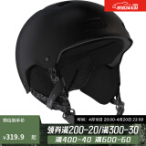 迪卡侬滑雪头盔男女单板双板保暖透气安全护具装备高冷黑M-4473634