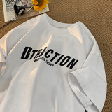 型于格纯棉短袖t恤男士2025夏季潮牌美式复古印花上衣宽松大码半袖男装 白色 5XL 建议(200-215斤)