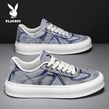 花花公子男鞋秋新款休闲鞋板鞋男韩版运动鞋潮流百搭休闲透气布鞋子男5000 PL2419032蓝色 41