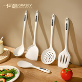 广意  硅胶锅铲套装不粘锅专用汤勺饭勺护锅防粘铲子厨具4件套 GY8647