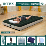 INTEX 气垫床户外双人简易充气床垫家用加厚便携懒人午休床陪护冲气床 【137cm宽床】+手动泵+2个枕头