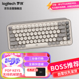 罗技（Logitech）POP KEYS 泡泡无线机械键盘 办公键盘 蓝牙键盘 游戏键盘TTC轴 自定义表情包按键-烟云灰