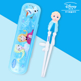 迪士尼（Disney）儿童筷子训练筷3-6岁学习筷6岁一12岁宝宝家用练习筷勺子餐具专用 艾莎筷+收纳盒