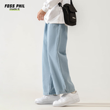 Foss Phil牛仔裤子男春夏季宽松百搭直筒裤潮流阔腿休闲裤G137浅蓝2XL
