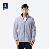 迪卡侬男士户外帆船保暖摇粒绒外套4280521灰色