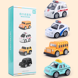 妈宝孖宝合金小汽车玩具车0-1-3岁2婴幼儿童园回力宝宝迷你警校车模型早教