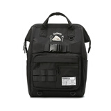 出走面包屋 日系学院学生书包初高中双肩包搭ins食物挂件背包电脑包女 可爱黑