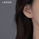 Lnieer999足银鱼尾耳钉养耳洞女款2025新款螺丝拧扣耳环轻奢高级感耳饰 999足银鱼尾螺旋耳钉（一对）