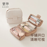 EACHY化妆品收纳包大容量分区化妆包女2025新款便携防水化妆包-奶杏色