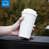 乐扣乐扣（LOCK&LOCK）元气保温杯水杯保冷咖啡杯316L不锈钢内胆跳盖男女情侣杯可定制 白色400ml【赠杯刷】