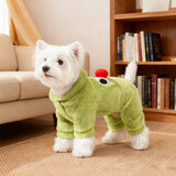 MIKI PAD狗狗衣服冬季保暖猫咪衣服四脚中小型犬秋冬小狗衣服比熊泰迪柯基 【四脚款绒衣】绿色小鸭 L胸围42cm（参考体重6-8.5斤）