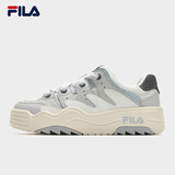 FILA 斐乐官方女鞋ROSETTA摩登板鞋春新款斑斓鞋运动鞋休闲鞋 白中白/南极灰-BA 37.5
