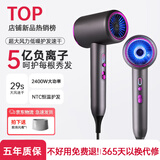 徕芬升2025新款高速吹风机家用静音负离子大功率不伤发莱芬大风力护发速干便携十大品牌电吹风筒理发店用 灰色2400W