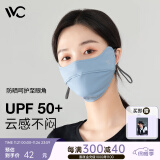 VVC 口罩女夏季防护口罩防晒口罩女防尘防水透气口罩男可清洗口罩 灰度蓝（冰感护眼角）