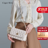 CIGAR KITE轻奢女包单肩包包女斜挎包情人节三八妇女节礼物生日纪念日送礼物 CK-880米白色带礼盒 送女友老婆