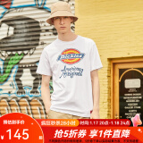 dickies 纯棉短袖T恤男 情侣男女同款 印花休闲百搭上衣7087 白色 2XL